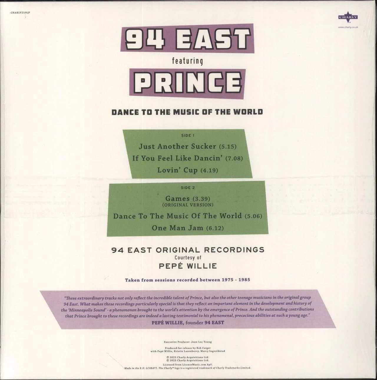 94 EAST - Dance To The Music Of The World (Feat. Prince) (Purple Vinyl) Vinyl Record