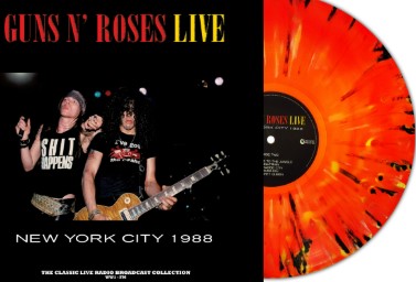11-1.jpg GUNS N ROSES - Live In New York City 1988 (Lagoon Vinyl) Vinyl Record - Image 1