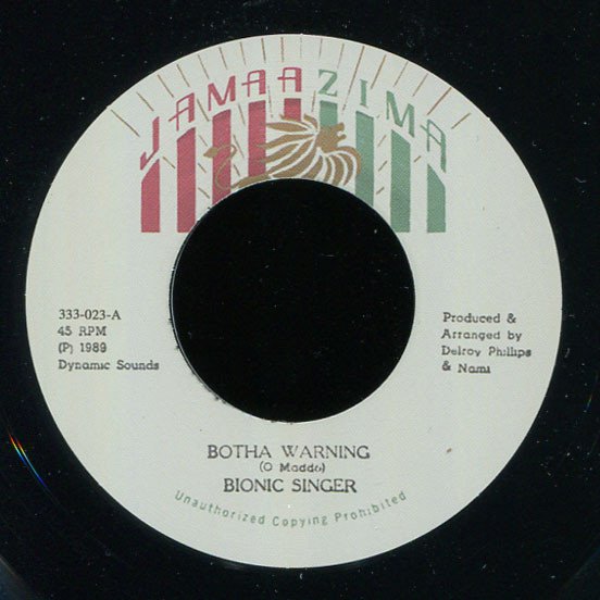 333023.jpg Bionic Singer - Botha Warning Vinyl Record - Image 1