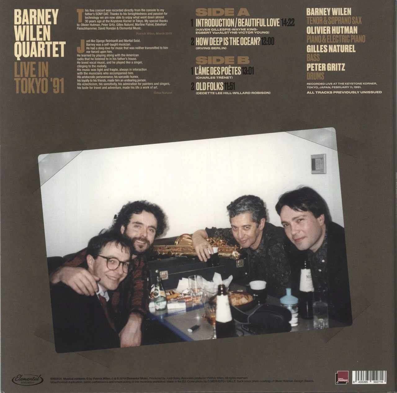 5990534.jpg BARNEY WILEN QUARTET - Live In Tokyo 91 Vinyl Record - Image 1