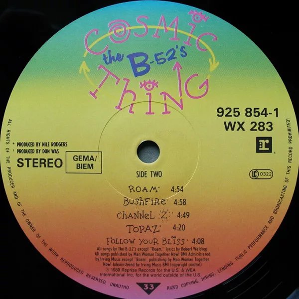 603497856060.jpg B-52's - Cosmic Thing 1LP Vinyl Record - Image 1