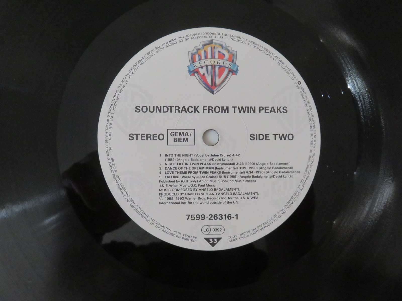81227940300.jpg Angelo Badalamenti - Music From Twin Peaks Vinyl Record - Image 1