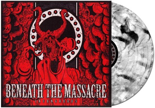 AL0656191050913.jpg BENEATH THE MASSACRE - INCONGRUOUS (WHITE W/ BLACK SW Vinyl Record - Image 1