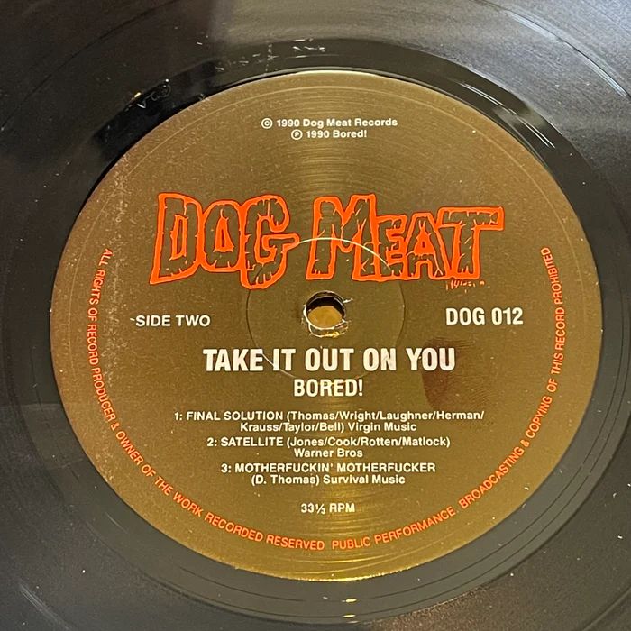 BANGLP133.jpg BORED! - Take It Out On You Vinyl Record - Image 1