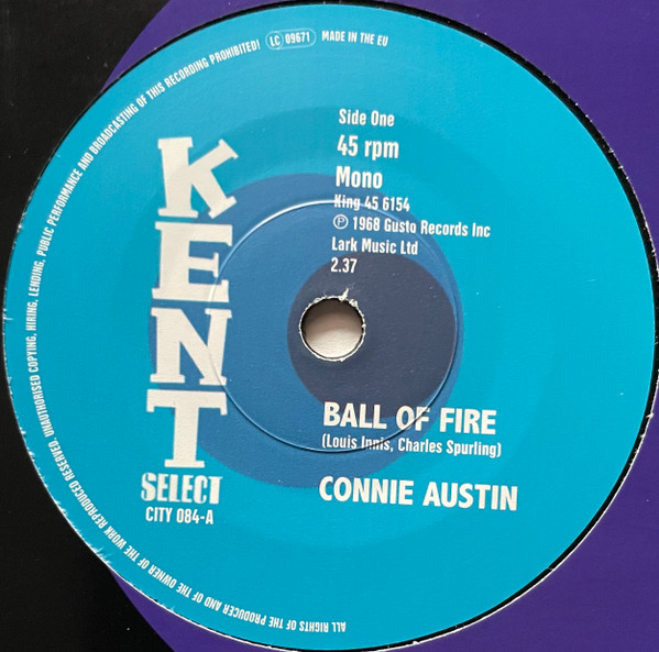 CITY084.jpg CONNIE AUSTIN / CHARLES SPURLING - Ball Of Fire / Youve Got Love On Top Of Love - Image 1
