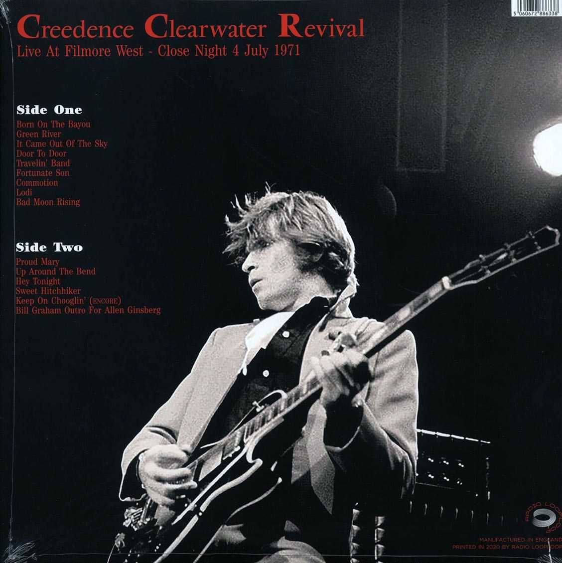 DBQP74.jpg CREEDENCE CLEARWATER REVIVAL - Live At Filmore West - Close Night July 4. 1971 - KSAN Vinyl Record - Image 1