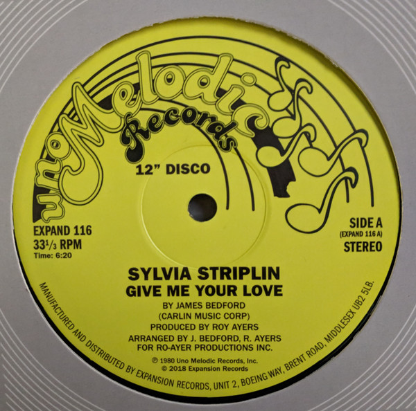 EXPAND116.jpg STRIPLINSYLVIA - GIVE ME YOUR LOVE / YOU CANT - Image 1