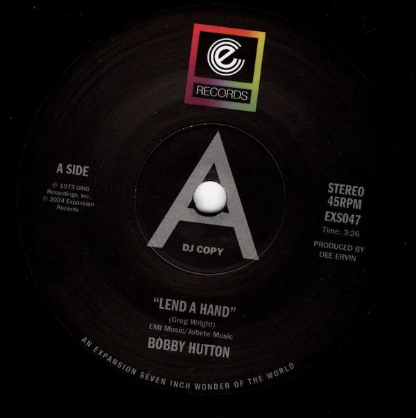 EXS047.jpg BOBBY HUTTON - LEND A HAND / COME SEE WHATS Vinyl Record - Image 1