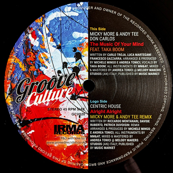 GCV020.jpg Centric House - Alright Alright / The Music Of Your Mind - Image 1