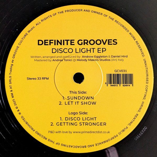 GCV031.jpg Definite Grooves - Disco Light EP - Image 1