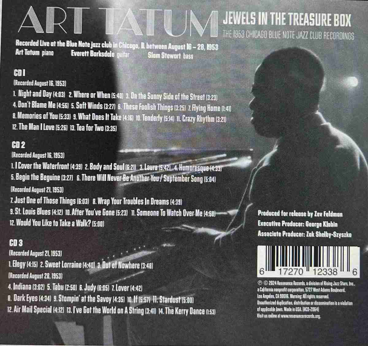 HLP-9064.jpg ART TATUM - JEWELS IN THE TREASURE BOX: THE 1953 CHICAGO B Vinyl Record - Image 1