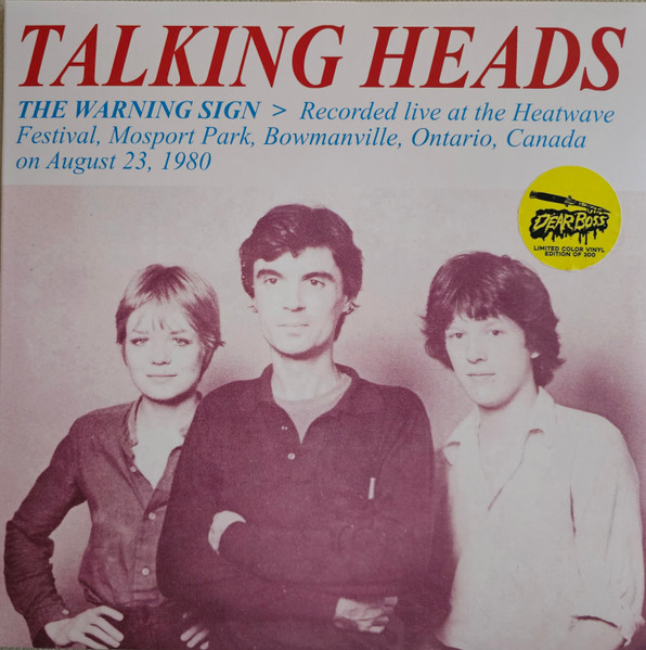 JACK104CV.jpg TALKING HEADS - Warning Sign: Recorded Live At The Heatwave Festival. Mosport Park. Bowmanville. Ontario. Canada. On August 23. 1980 (Coloured Vinyl) - Image 1