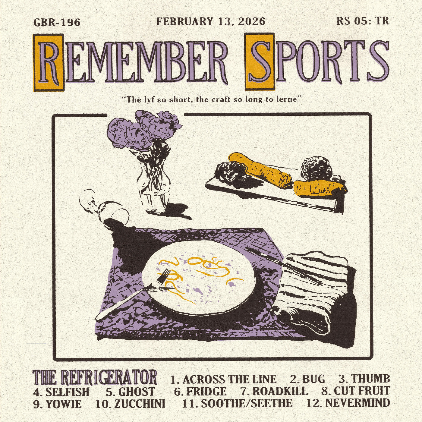 LPGBR196IE.jpg REMEMBER SPORTS - The Refrigerator (Bone Opaque Vinyl) (Indie Exclusive) - Image 1