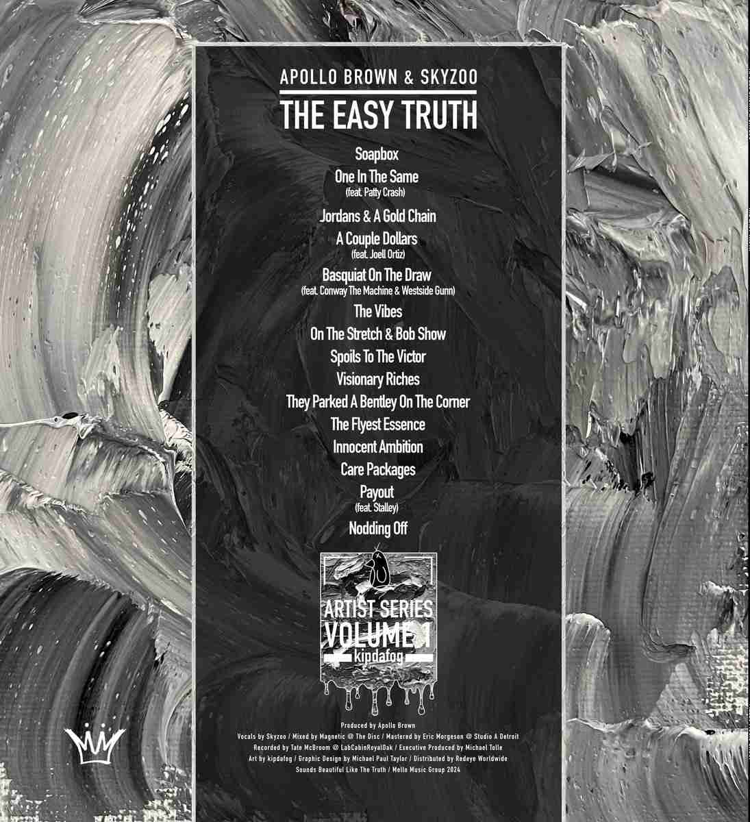 LPMMG00094C.jpg APOLLO BROWN & SKYZOO - The Easy Truth (Silver/Black Splash Vinyl) Vinyl Record - Image 1