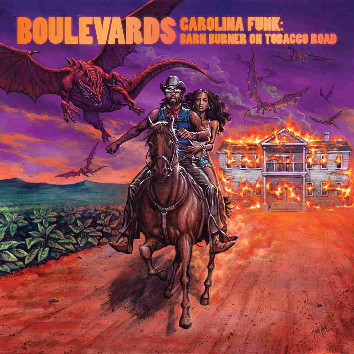 LPNTR2040.jpg BOULEVARDS - Carolina Funk: Barn Burner On Tobacco Road Vinyl Record - Image 1
