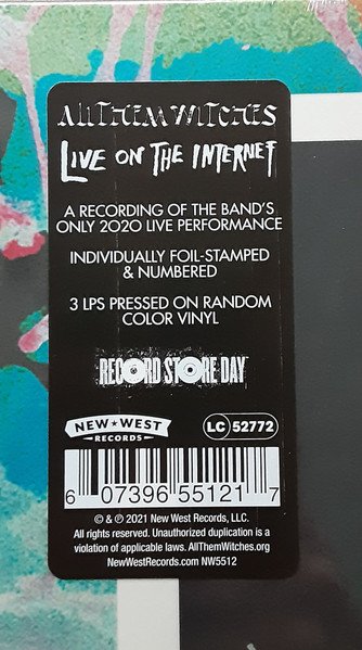 LPNW5512LE.jpg ALL THEM WITCHES - Live On The Internet (Random Coloured Vinyl) (Black Friday 2021) Vinyl Record - Image 1