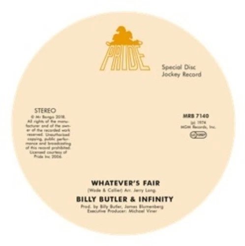 MRB7140.jpg BILLY BUTLER & INFINITY / LADY LEE - Whatevers Fair / Simple Things Vinyl Record - Image 1