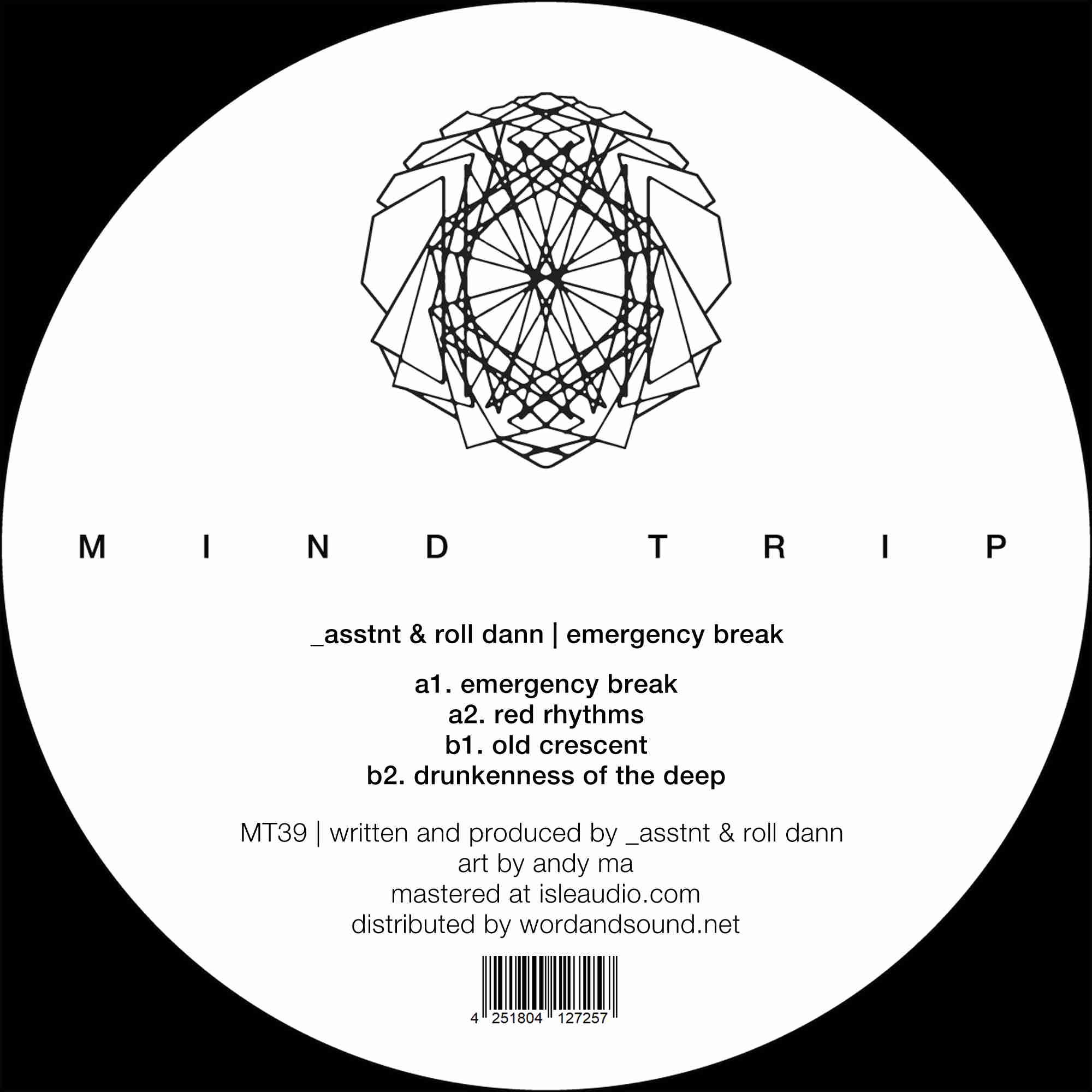 MT39.jpg ASSTNT / ROLL DANN - Emergency Break Vinyl Record - Image 1