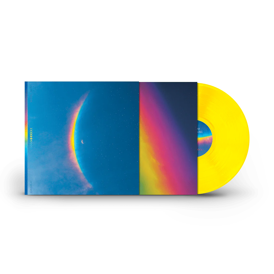 MZXStandard_LP_Yellow_1_GD.webp Coldplay - Moon Music Vinyl Record (Yellow Colour) - Image 1