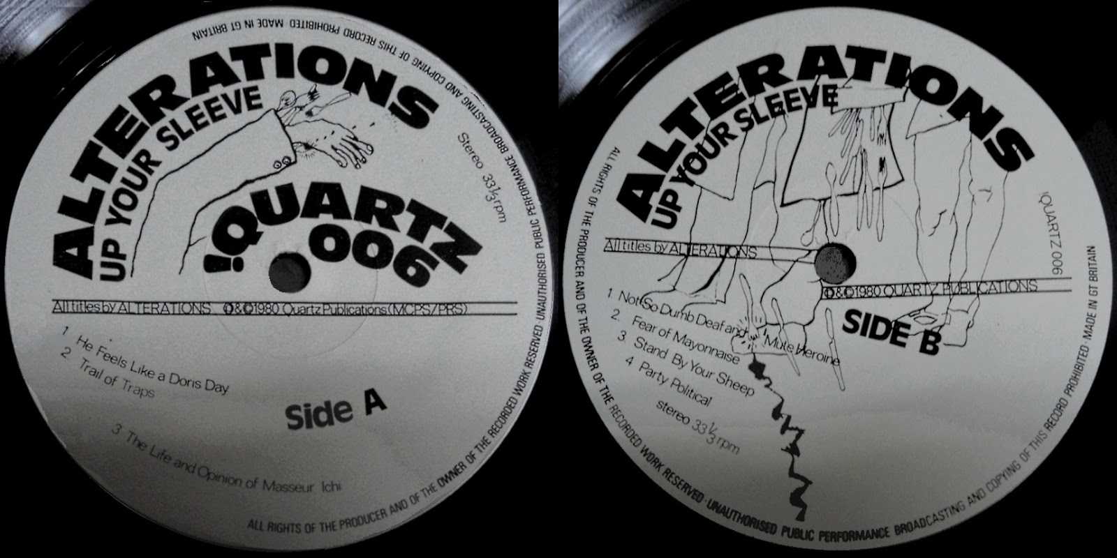 PD37.jpg ALTERATIONS - UP YOUR SLEEVE Vinyl Record - Image 1