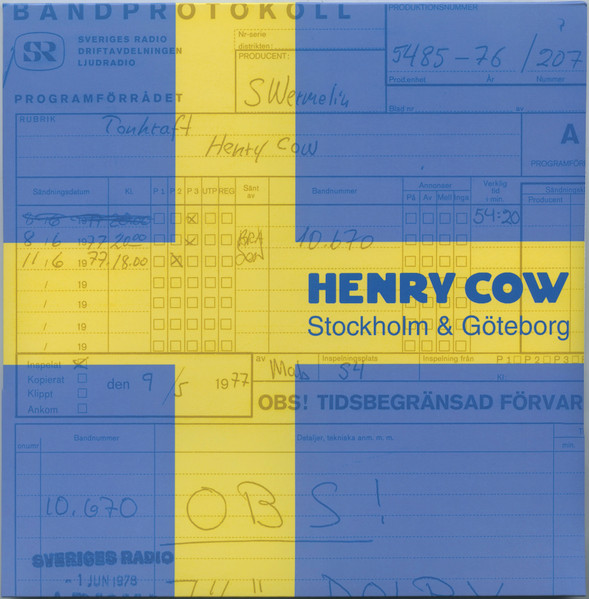 RERHCV12.jpg HENRY COW - Stockholm & Goteborg - Image 1