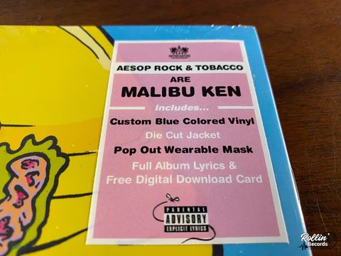RSE256LPC1.jpg AESOP ROCK & TOBACCO - MALIBU KEN Vinyl Record - Image 1