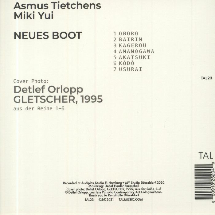 TAL023LP.jpg ASMUS TIETCHENS & MIKI YUI - Neues Boot Vinyl Record - Image 1