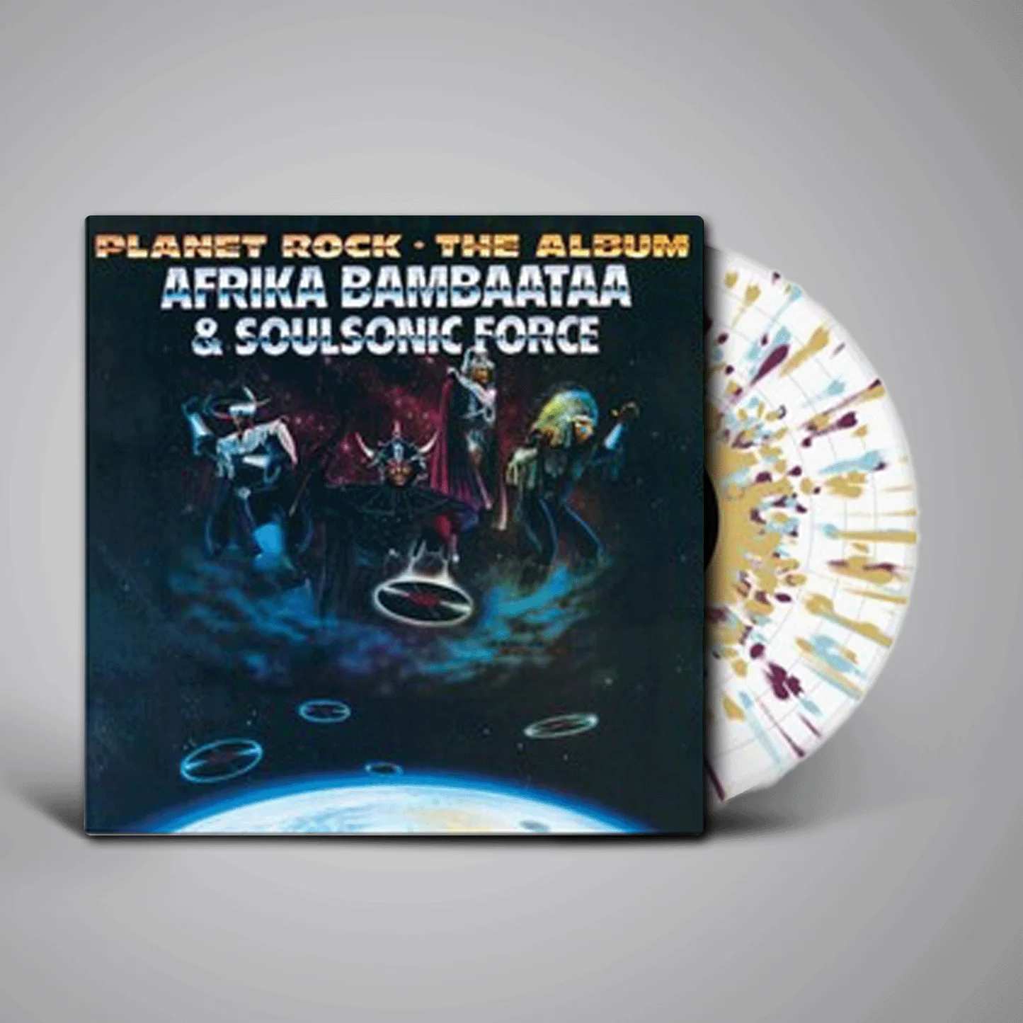 TB10070.jpg AFRIKA BAMBAATAA & SOULSONIC FORCE - Planet Rock - The Album (Clear/3-Colour Splatter Vinyl) Vinyl Record - Image 1
