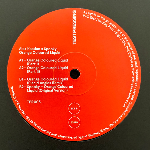 TPR005.jpg Alex Kassian X Spooky - Orange Coloured Liquid - Image 1
