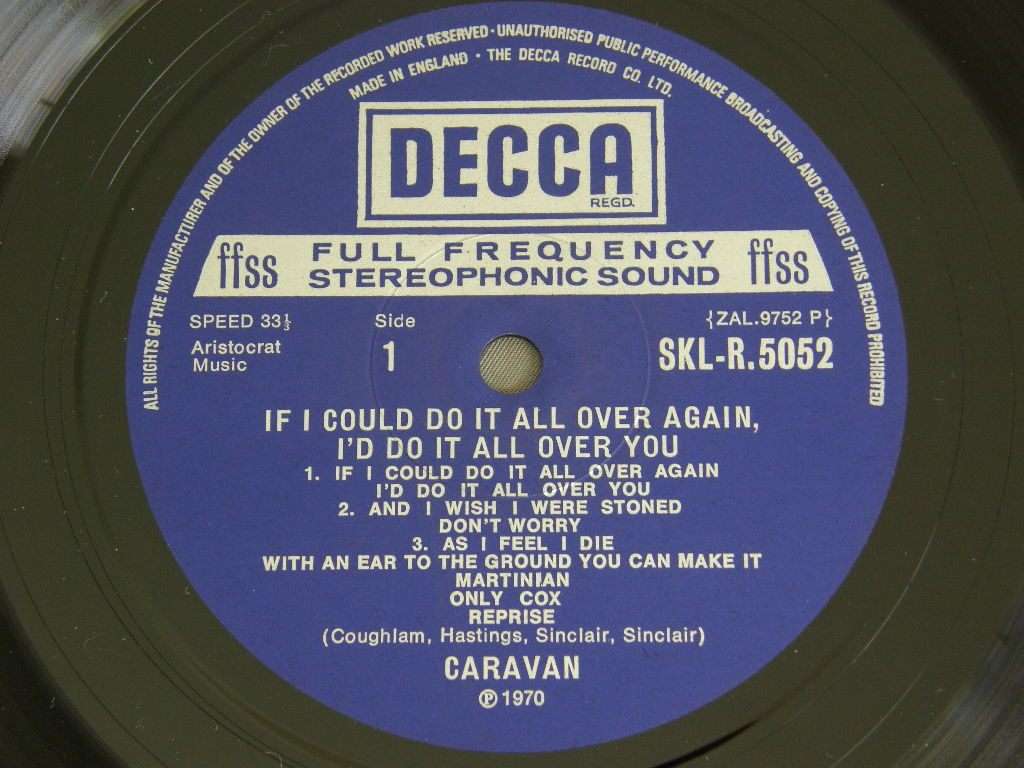 UMCLP061.jpg CARAVAN - If I Could Do It All Over Again / Id Do It All Over You Vinyl Record - Image 1