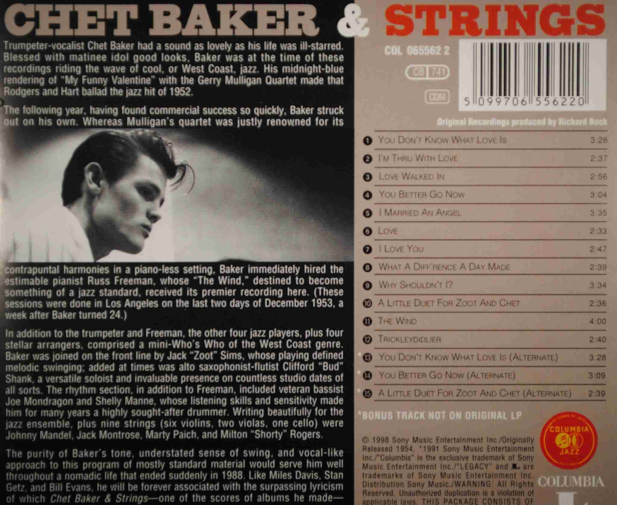 VP80110.jpg Chet Baker - Sings & Strings (2LP) Vinyl Record - Image 1