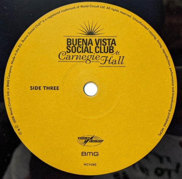 WCV80.jpg Buena Vista Social Club - Buena Vista Social Club at Carnegie Hall Vinyl Record - Image 1