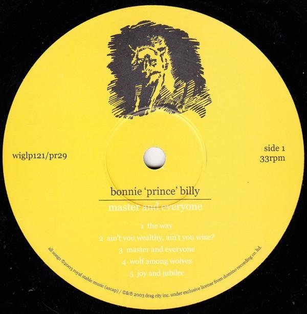 WIGLP121.jpg BONNIE "PRINCE" BILLY - MASTER AND EVERYONE Vinyl Record - Image 1