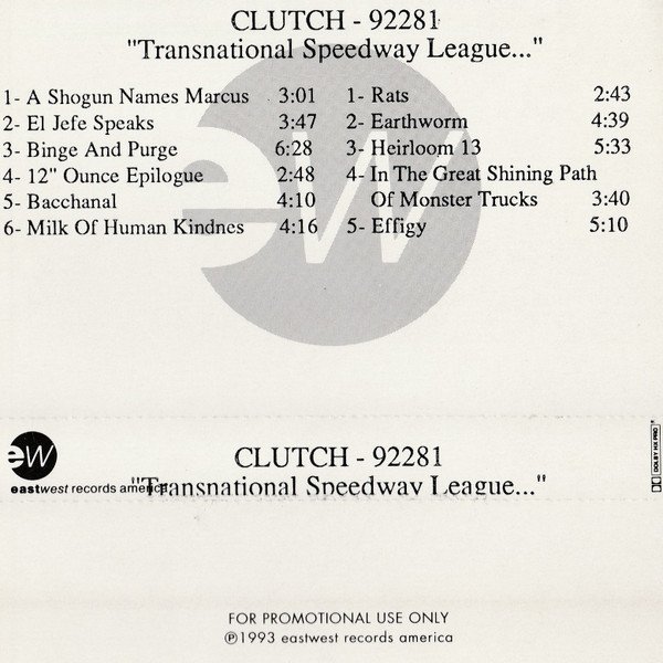 WM172.jpg CLUTCH - TRANSNATIONAL SPEEDWAY LEAGUE Vinyl Record - Image 1