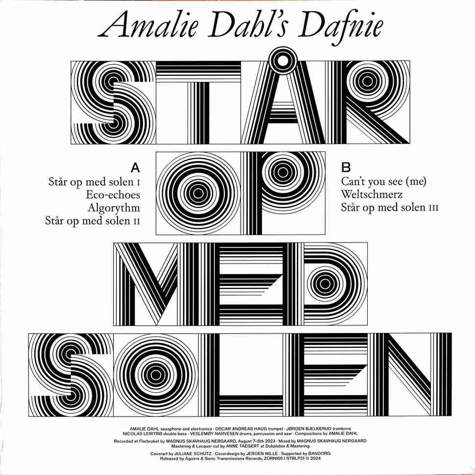 ZORN105LP.jpg AMALIE DAHL'S DAFNIE - STAR OP MED SOLEN Vinyl Record - Image 1