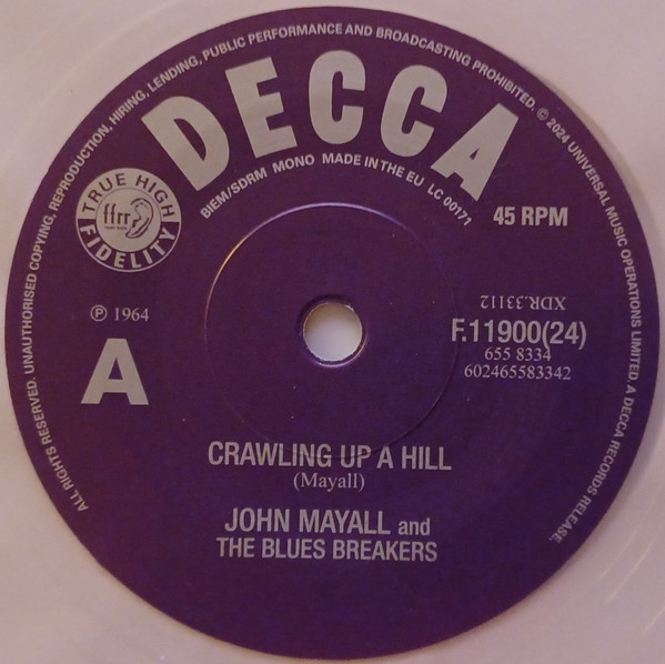 6558334.jpg John Mayall & The Bluesbreakers - Crawling Up A Hill / Mr. James - Image 1