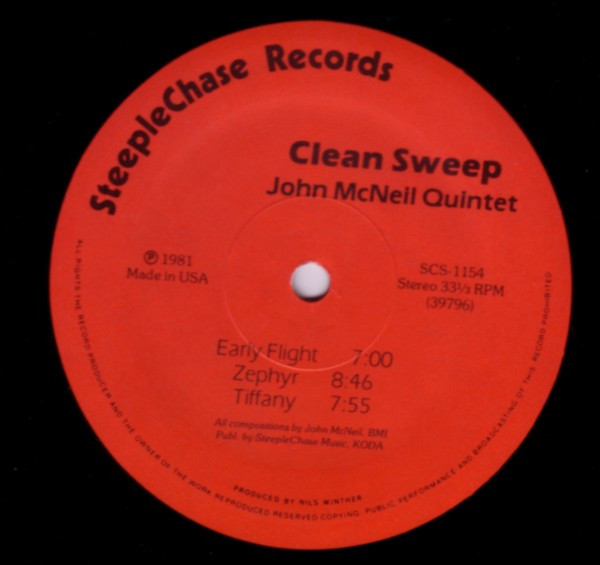 SCS1154.jpg JOHN MCNEIL QUINTET - CLEAN SWEEP - Image 1